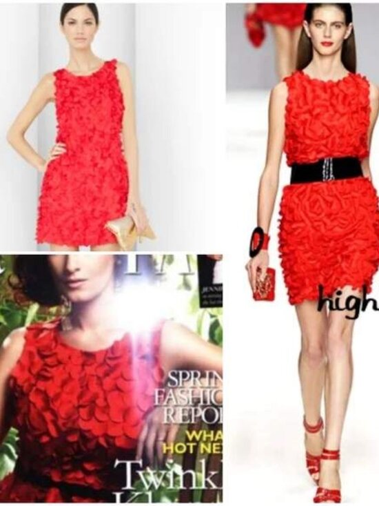 BCBGMaxAzria Dresses & Skirts - BCBGMaxAzria GORGEOUS! Red 3D Heart Applique Dress!!! - Sz 2